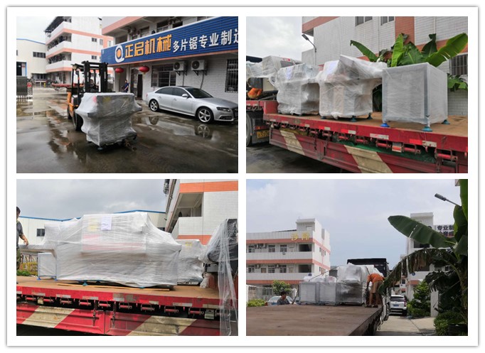 2018年8月發往貴州省黔東南州--原木多片鋸、清邊機、小型方